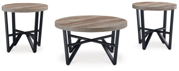 Deanlee - Grayish Brown   Black - Occasional Table Set (Set of 3) For Discount