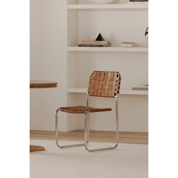 Moma - Stainless Steel Dining Chair (Set of 2) - Brown on Sale