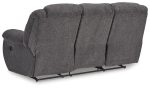 Foreside - Charcoal - Reclining Sofa - Fabric For Sale