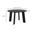 Delta - Round Outdoor Dining Table - Black Supply