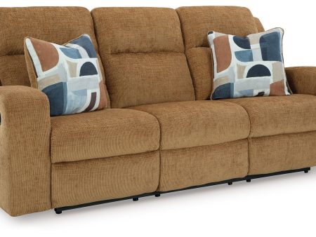 Kanlow - Honey - Reclining Sofa - Fabric For Sale