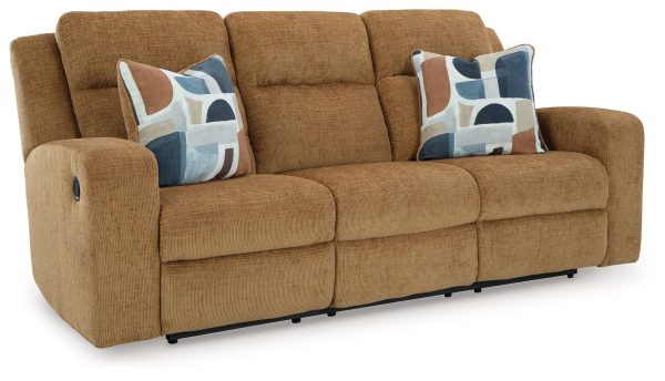 Kanlow - Honey - Reclining Sofa - Fabric For Sale