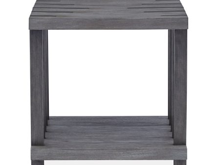 Eldridge - Rectangular End Table - Weathered Gravel Discount