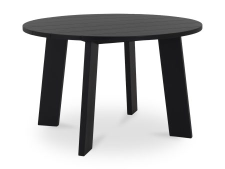 Delta - Round Outdoor Dining Table - Black Supply