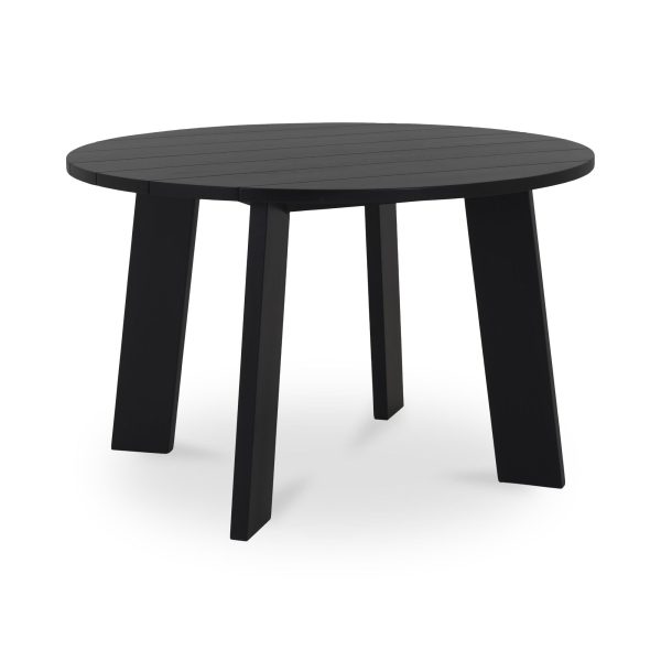 Delta - Round Outdoor Dining Table - Black Supply