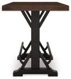 Valebeck - Rect Dining Room Counter Table With Wine Rack Cheap