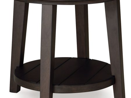 Celamar - Dark Brown - Round End Table Supply