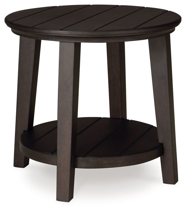 Celamar - Dark Brown - Round End Table Supply