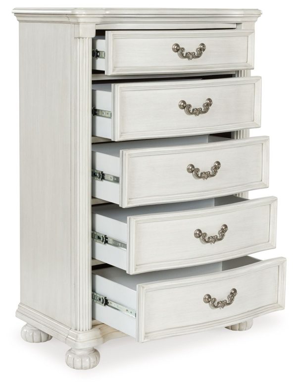 Montelaine - Antique White - Five Drawer Chest on Sale