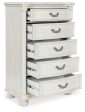 Montelaine - Antique White - Five Drawer Chest on Sale