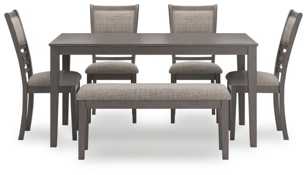 Wrenning - Gray - Dining Room Table Set (Set of 6) on Sale