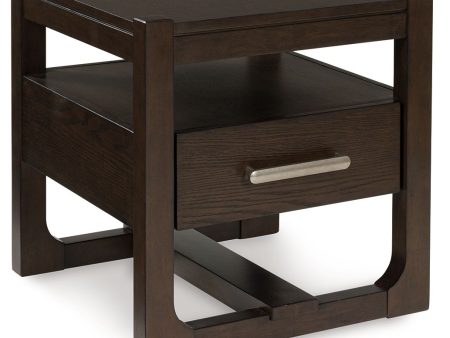 Breckington - Dark Brown - Square End Table Sale