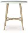 Seton Creek - Beige - Round Bar Table With Umbrella Option Supply