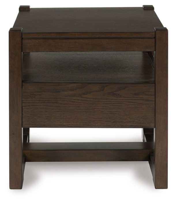 Breckington - Dark Brown - Square End Table Sale