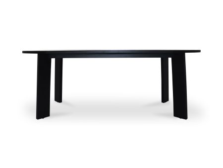 Delta - Oval Outdoor Dining Table - Black Hot on Sale