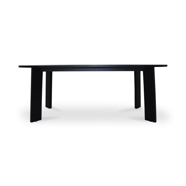 Delta - Oval Outdoor Dining Table - Black Hot on Sale