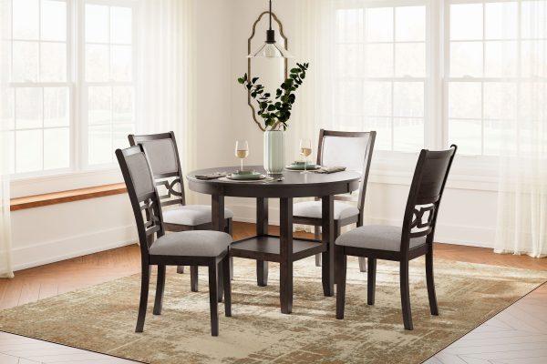 Langwest - Brown - Dining Room Table Set (Set of 5) Fashion