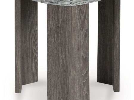 Surmour - Gray   Brown - Triangle End Table Discount