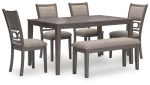 Wrenning - Gray - Dining Room Table Set (Set of 6) on Sale