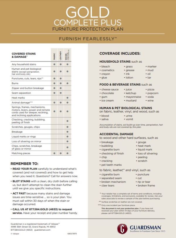 Guardsman Five Year Protection Plan for Purchases of $15,000 - $30,000 Online Hot Sale