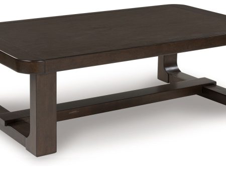 Breckington - Dark Brown - Rectangular Cocktail Table Online now