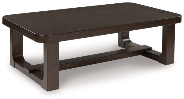 Breckington - Dark Brown - Rectangular Cocktail Table Online now