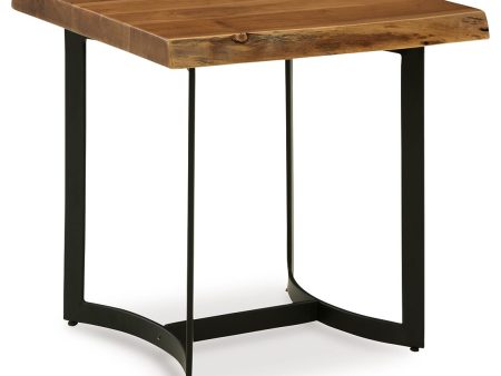 Fortmaine - Brown   Black - Rectangular End Table Online Sale