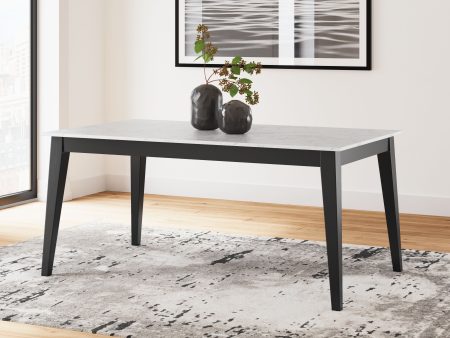 Jettaya - Black   White - Rectangular Dining Room Table Fashion