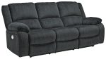 Draycoll - Slate - Reclining Power Sofa - Fabric Discount