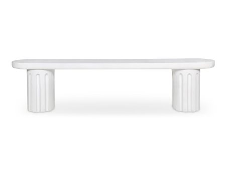 Eris - Outdoor Dining Bench - White on Sale