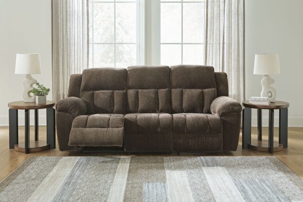 Frohn - Chocolate - Reclining Sofa - Fabric Online now