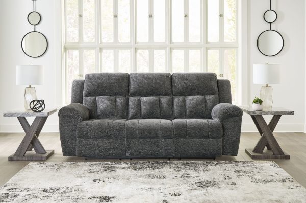 Frohn - Graphite - Reclining Sofa - Fabric For Cheap