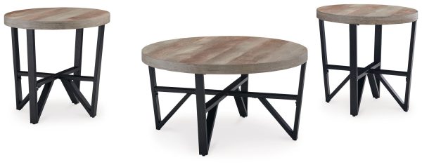 Deanlee - Grayish Brown   Black - Occasional Table Set (Set of 3) For Discount