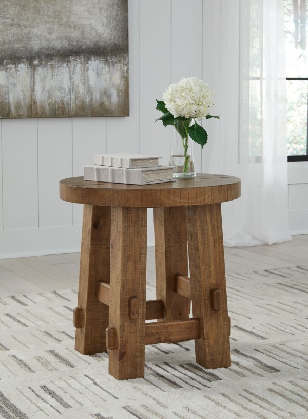 Mackifeld - Warm Brown - Round End Table Online Hot Sale