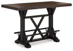 Valebeck - Rect Dining Room Counter Table With Wine Rack Cheap