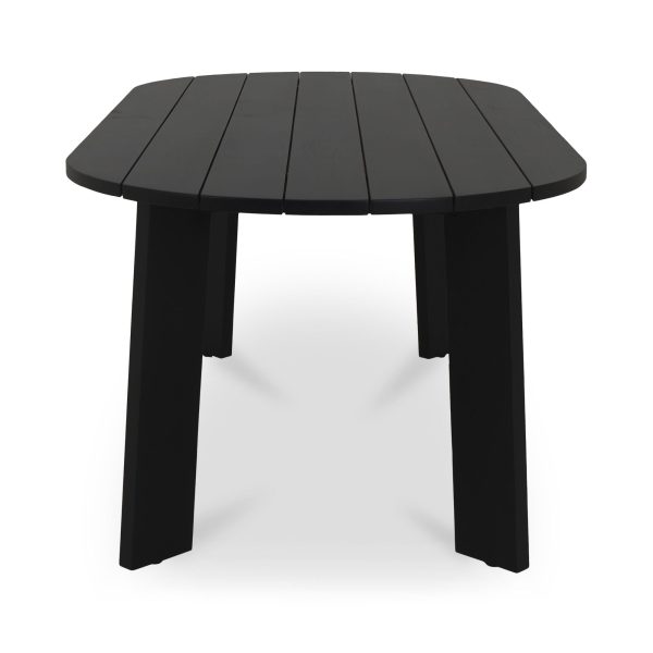 Delta - Oval Outdoor Dining Table - Black Hot on Sale