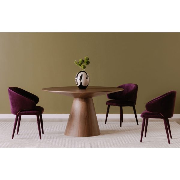 Otago - 54  Round Dining Table - Natural Walnut Hot on Sale