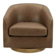 Oscy - Leather Swivel Chair - Tan Hot on Sale