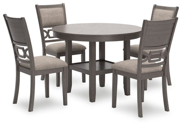 Wrenning - Gray - Dining Room Table Set (Set of 5) For Sale