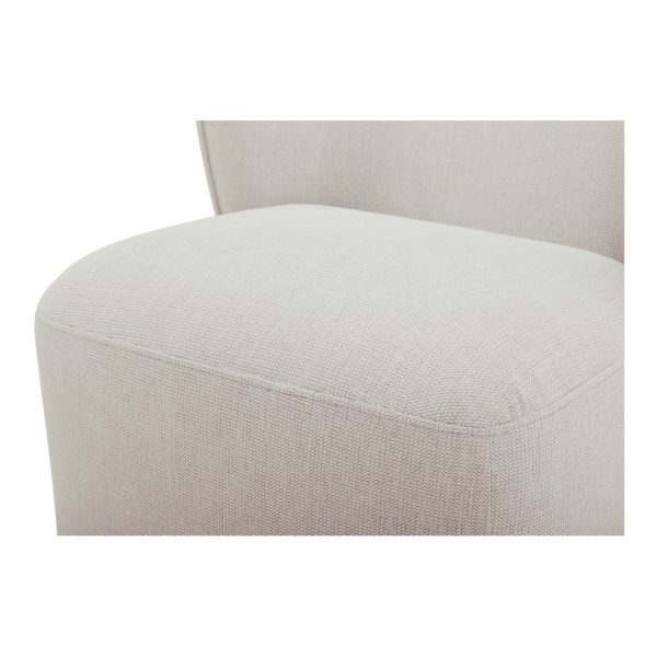 Larson - Rolling Dining Chair Performance Fabric - Helio Oyster Online Sale