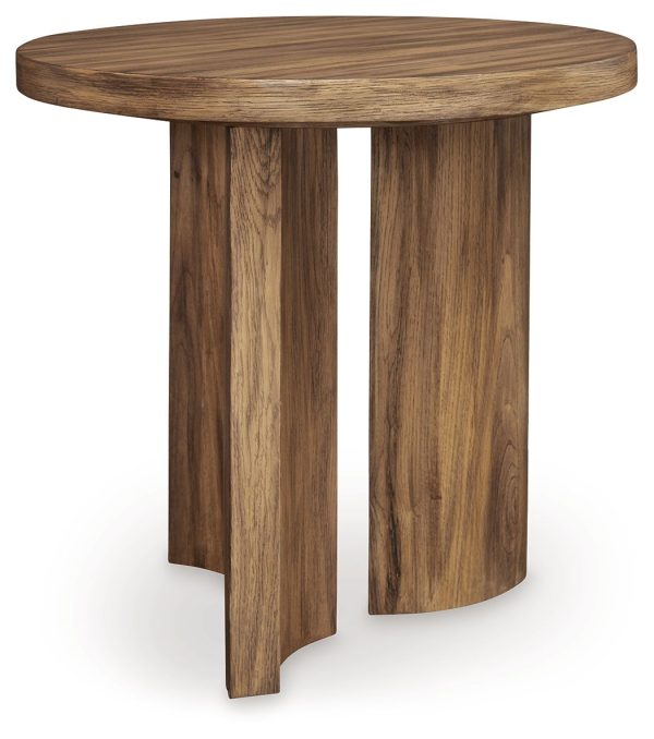 Austanny - Warm Brown - Round End Table For Discount