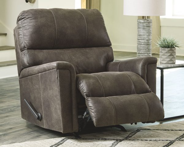 Navi - Smoke - Rocker Recliner - Faux Leather on Sale