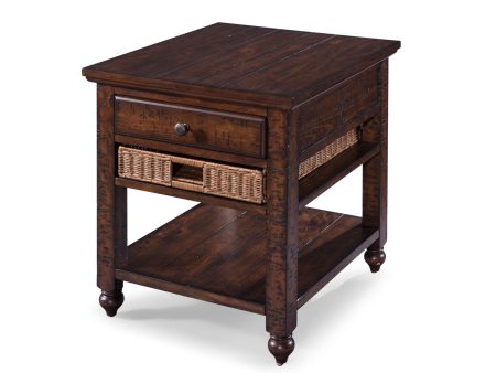 Cottage Lane - Wood Rectangular End Table - Coffee For Cheap