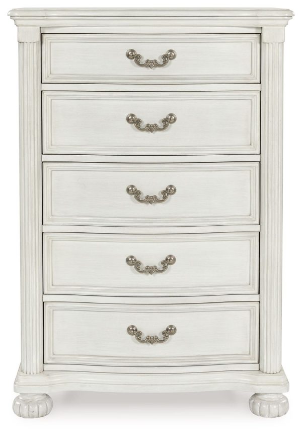 Montelaine - Antique White - Five Drawer Chest on Sale