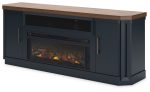 Landocken - Two-tone - 83  TV Stand With Electric Fireplace Online