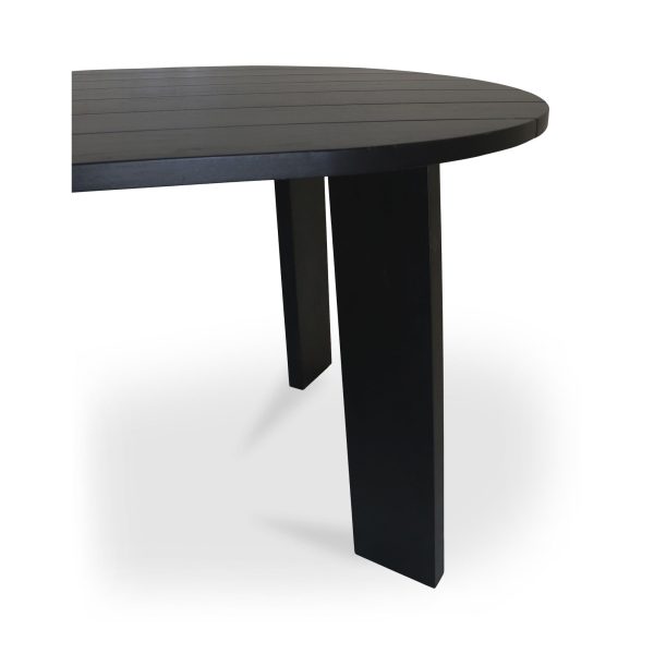 Delta - Oval Outdoor Dining Table - Black Hot on Sale