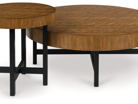 Steenlage - Brown   Black - Occasional Table Set (Set of 2) Online Sale