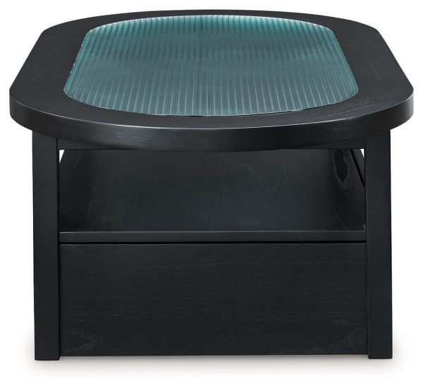 Winbardi - Black - Oval Cocktail Table Hot on Sale