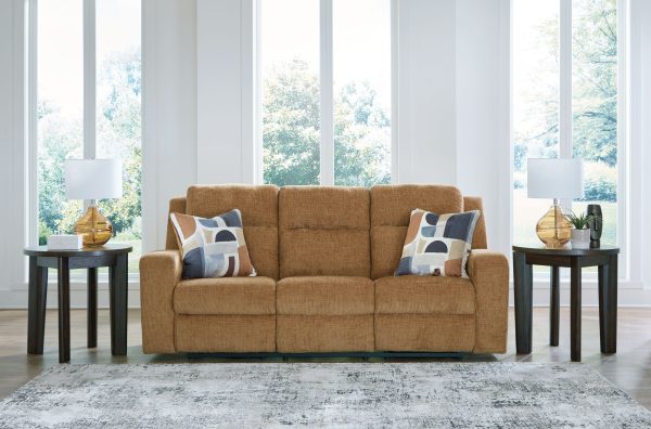 Kanlow - Honey - Reclining Sofa - Fabric For Sale