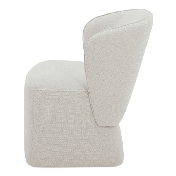 Larson - Rolling Dining Chair Performance Fabric - Helio Oyster Online Sale